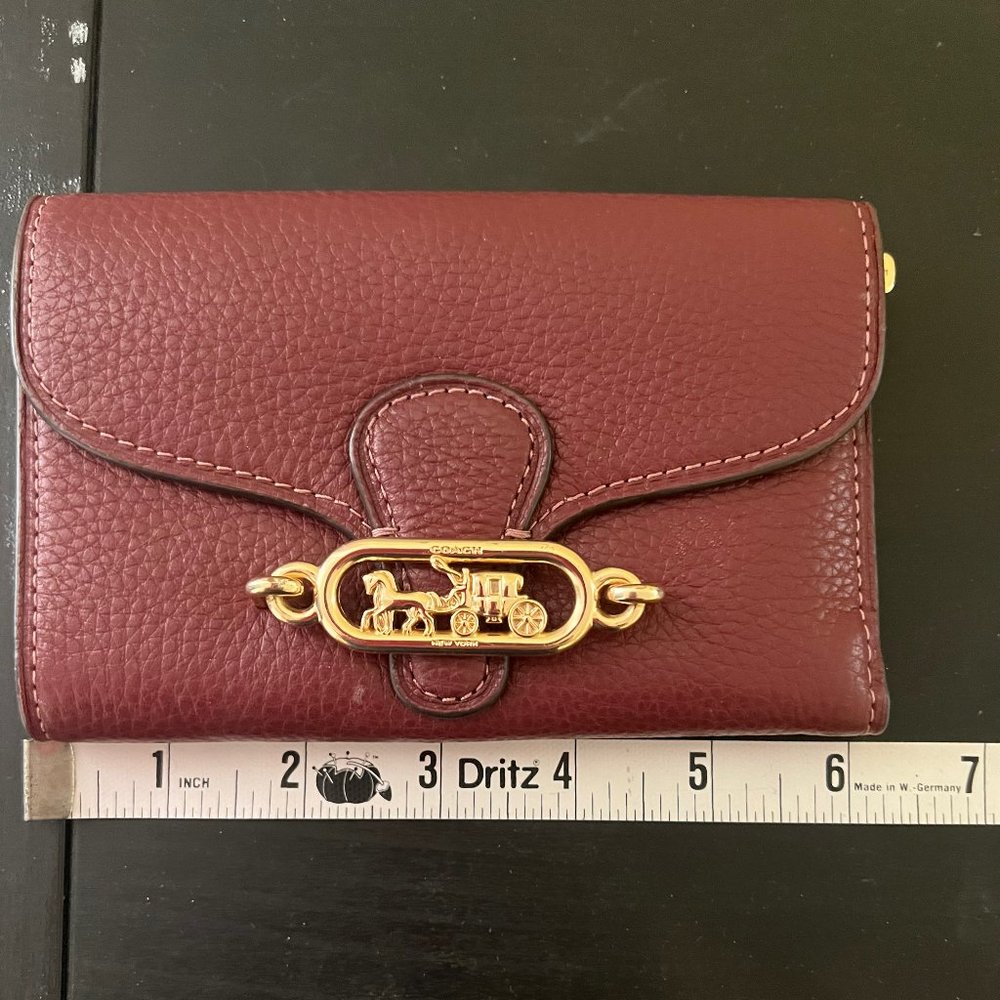Burgundy leather Coach wallet